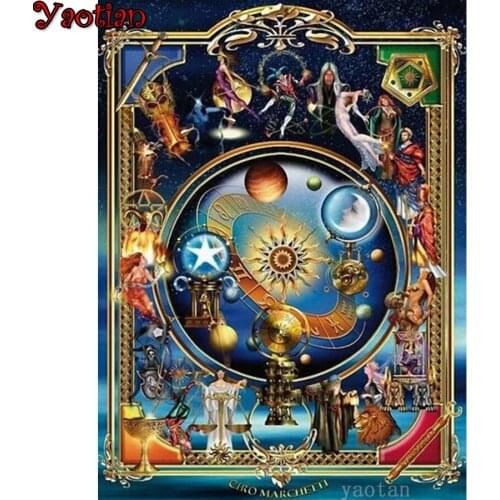 Diy Mosaic Diamond Painting Twelve constellations starry sky art Cross Stitch Kit Full Square Drill 5D Rhinestone Embroidery New