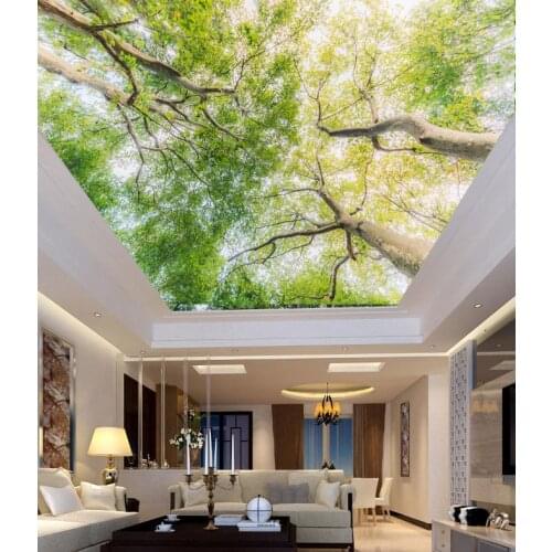 Photo wallpaper modern ceiling Twig landscape 3d wallpaper Living room bedroom ceiling photo wallpaper home decor