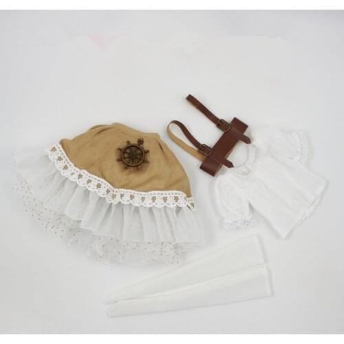 Clothes for 1/4 BJD 45cm Outfit Lace Dress White Shirt with Stocking Forturn Days Special Offe Free Shipping