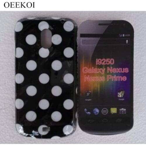 OEEKOI Polka Dots Soft TPU Gel Cover Phone Case for Samsung Galaxy Nexus i9250 Free Shipping