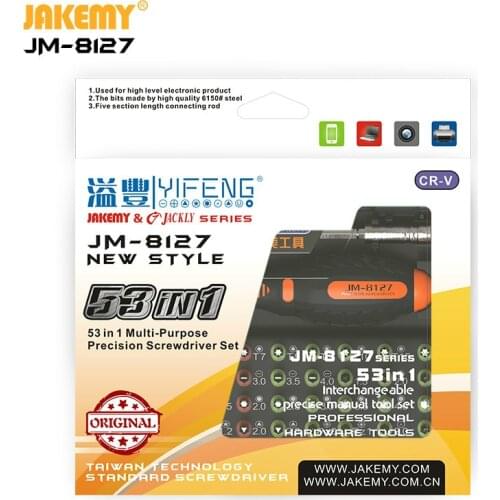Wholesale JM-8127 53 in1 Multifunction screwdriver tool set screwdriver cordless Hex screw driver tools hardware Screwdriver Kit