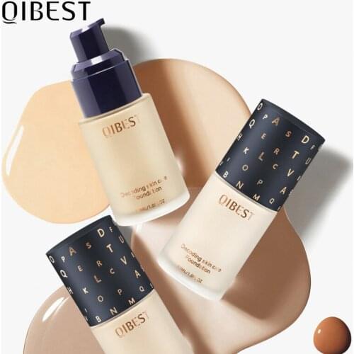 QIBEST3 Colors Cream Full Coverage Foundation Makeup Liquid Concealer Face Foundation Base Waterproof Face Makeup