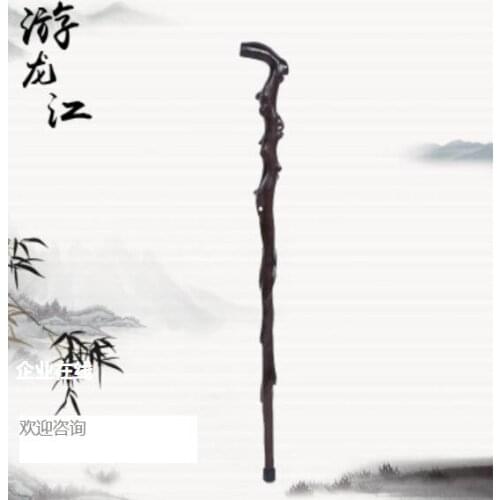 Wood Crafts Carving Black Sandalwood Branch Root Crutches Wood Crafts Supply Rosewood Crafts mahogany crafts A cane