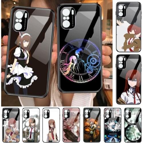 Steins Gate anime Phone Case For POCO F1 F2 F3 Pro X3 M3 9C 10T Lite NFC Anime Black Cover Silicone Back Prett mi 10 ultra cover