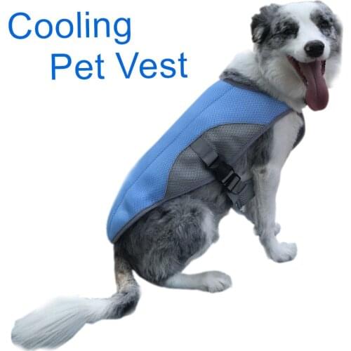 Reflective Summer Pet Cooling Vest Heatstroke Prevention Adjustable Puppy Dog Harness Cooler Jacket For Outdoor Walks Running