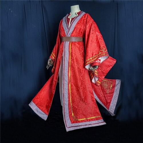Tian Guan Ci Fu Heaven Officials Blessing Desperate Ghost King Hua Cheng Cosplay Black Long Cosplay Costmes With Cloak Full Set