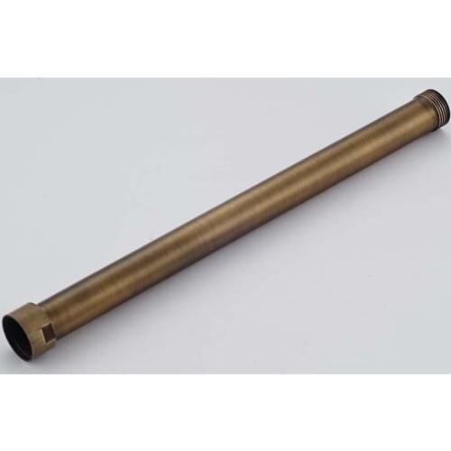 Antique Brass Bathroom Shower Faucet Pipe Extension Tube 30cm long Heighten Pipe Bar