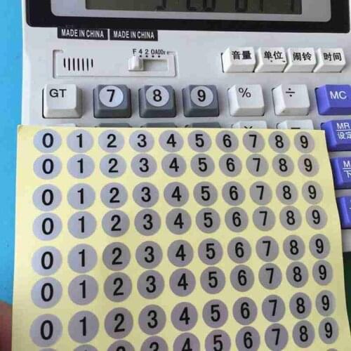 Waterproof Round Self-adhesive Nail Number Sticker Digital Label Number Stickers Gel Polishing Mark Manicure Labels Tool