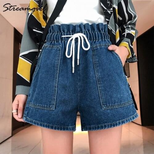 Ladies Denim Shorts Plus Size Summer Lace Up Womens Shorts Jeans For Women High Waisted Short Jeans Femme Summer Shorts 2020