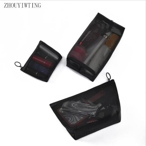 ZHOUYIWTING Black Cosmetic Bags