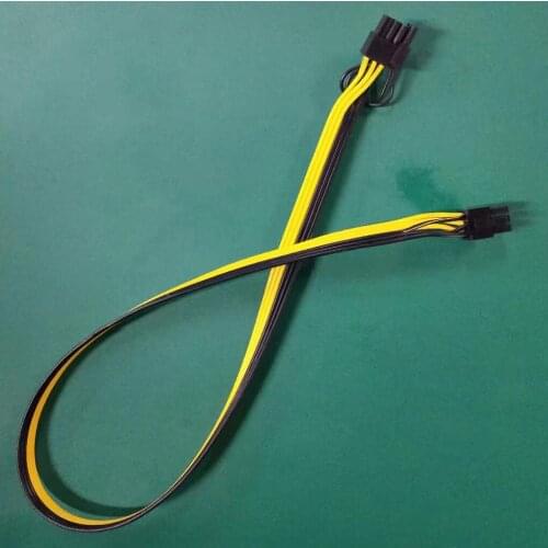 6Pcs 6 Pin PCI-e To 8 Pin (6+2) PCI-e (Male To Male) GPU Power Cable 50cm For Graphic Cards Mining HP Server Breakout Board