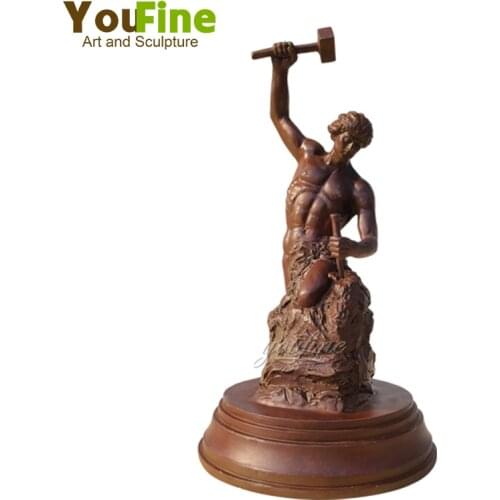 45cm Bronze Self Made Man Sculpture Casting Self-sculpting Bronze Statue Modern Art Crafts For Home Office Decoration Ornament
