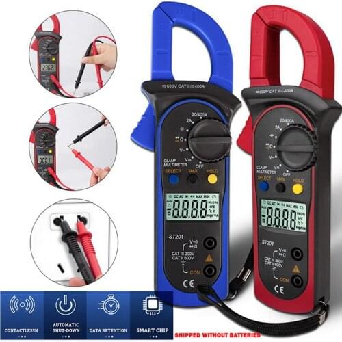 Digital Voltage Clamp Meter Digital-Multimeter kondensator tester Automotive spannung tester Clamp amperemeter ST201#1
