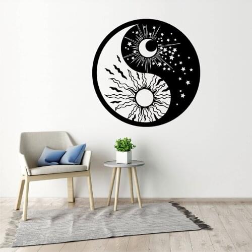 Mandala Room TaijiYin Yang Decoration Vinyl Art Removeable Poster Beauty Fashion Modern Decals Ornament Decor CX2156
