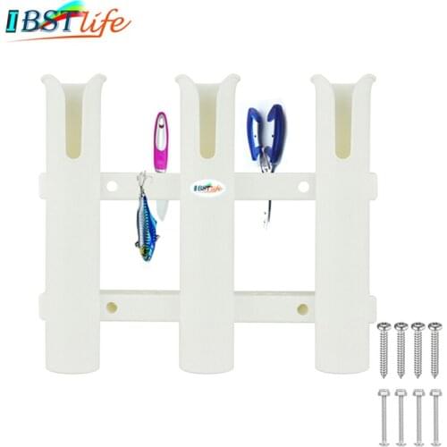 IBST LIFE 3 Tubes Link White plastic fishing rod holder fishing rod rack socket for boat marine fishing box kayak boat yacht