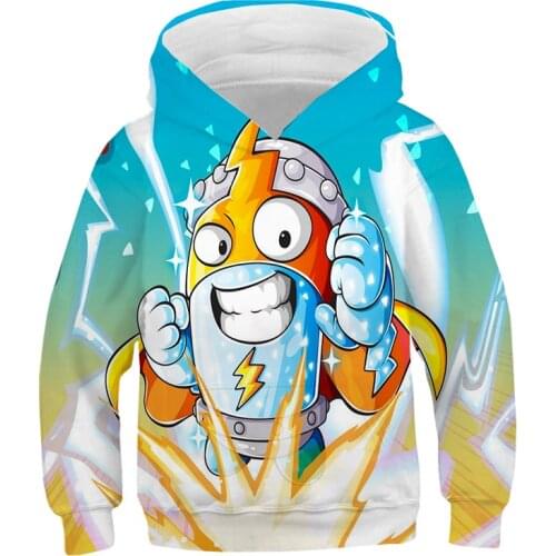 Super Zings 3d Hoodies Children boys girls coat Long Sleeve Pullover kids Cartoon Superzings Sweatshirt Spring Winter Streetwear