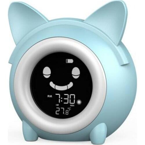 Kids Alarm Clock Sleep Training Clock Colorful Night Light Digital Wake Up Clock With Temperature Timer For Bedroom