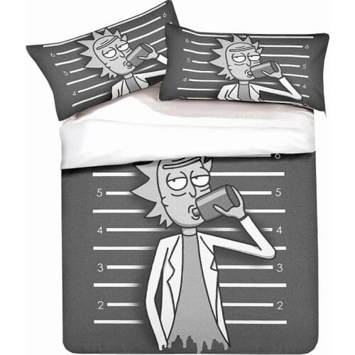 Gray White Kids Cartoon 3D Bedding Set King Queen Twin Bed Linen Duvet Cover Pillowcase Home Textiles Children Girls Boys Gift