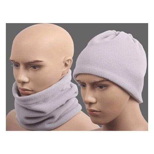 Fleece Beanie Collar Unisex-White