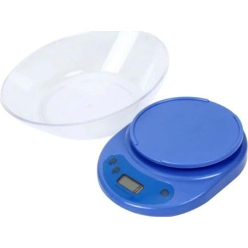 Blue 5 KG Kitchen Scale 1 Gr Precision Weighing Plate Home Accessory Luxury 2021 Kitchen Aid