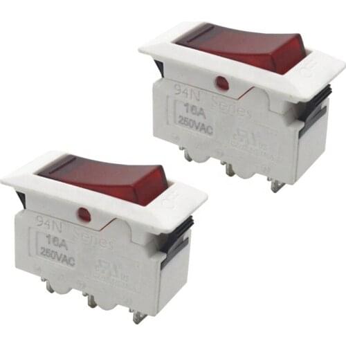 2 PCS 5A 10A 15A 16A 20A Thermal Overload Protector Reset Push Rocker Switch Circuit Breaker