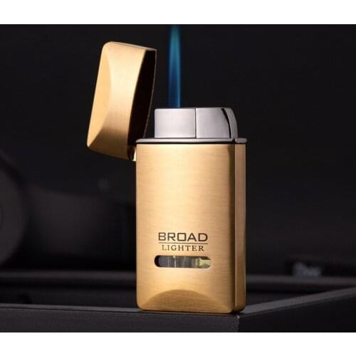 Classic Electroplating High Grade Metal Windproof Butane Gas Lighter Personalized Creative Cigarette Set