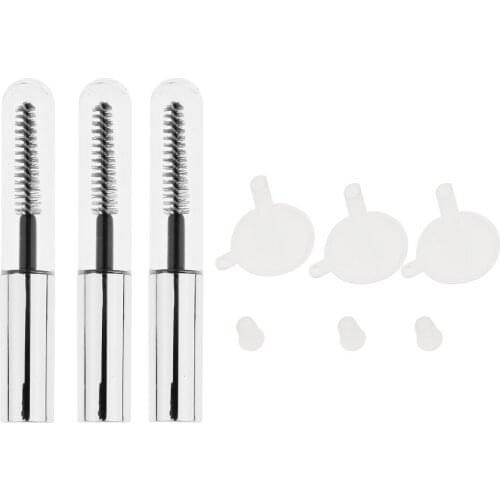 3 Pieces 4ml Refillable Empty Mascara Lash Growth Tube Bottle