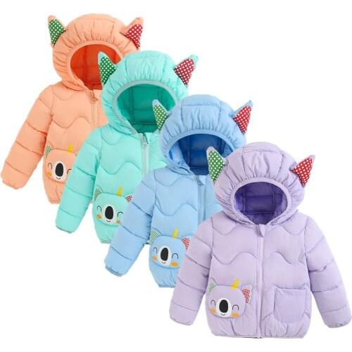 1-6 Years Baby Boys Girls Jacket Cartoon Koala Winter Warm Hooded Coat For Kids Toddler Children Birthday Present Outerwear