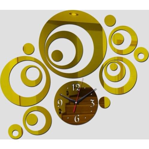 Quartz acrylic mirror new wall clock watch Living Room 3d home decor clocks modern reloj de pared horloge