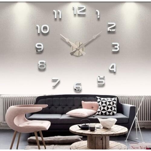 DIY 3D Decorative Sticker Wall clock Wall clock relogio de parede настенные часы horloge murale