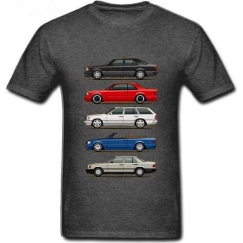 New 2020 Stack of W124 E Class Men T Shirts Round Collar Tops Short Sleeve O-neck tshirt men Youth Car styling T-shirt