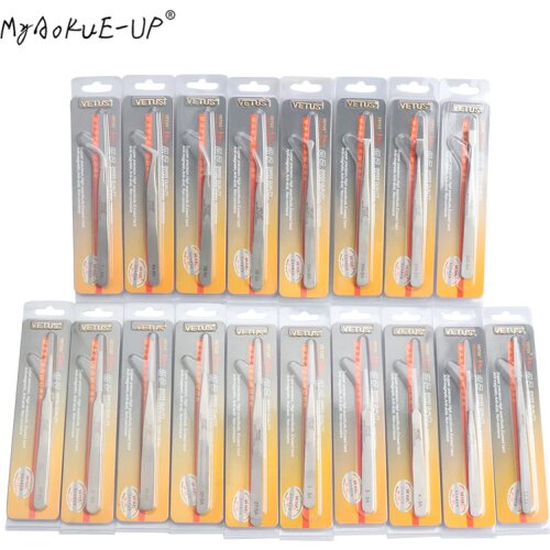 Top Quality VETUS 6A-SA Eyelash Tweezer Stainless Steel anti-static 3D/6D Volume Eyelash Extension