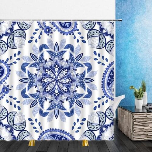 Simplicity personality Shower Curtains Colorful Mandala Pattern 3D Print Bathroom Home Decor Waterproof Polyester Cloth Curtain