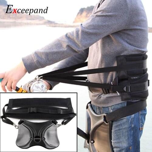 Exceepand Harness Belt Jigging Rod Pole Holder Gimbal Pad Fishing Fighting Big Game Stand Up Back Waist Fishing Tackle