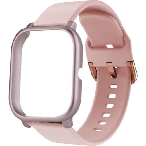 Correa For amazfit bip Silicone band +Case For Huami Correa Amazfit bip /GTS Strap Replacement Watch Soft TPU Protective Cover