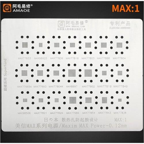 Amaoe BGA Reballing Stencil MAX:1 for MAX77838 77686 77818 77804 77665A PMIC Power IC