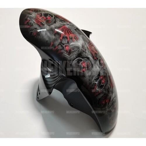 Carbon Fiber Painted Skull Motorcycle Fairing Front Fender Mudguard Cover Cowl Panel Fit For YAMAHA YZF1000 R1 2007 2008