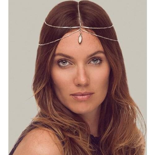 Hair decoration hair band head dress headbands fashion indian boho head piece women head chain hair jewelry accessories diadema