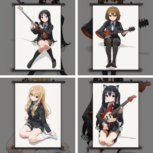 WTQ K-on!^Yui Mio Tsumugi Azusa Ritsu Anime Manga Canvas Painting Anime Posters Wall Decor Posters Wall Art Picture Home Decor