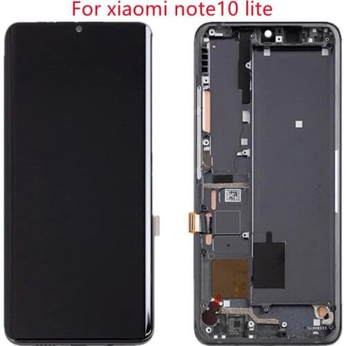 AMOLED for xiaomi Mi Note 10 Lite LCD Display Touch Screen Digitizer M2002F4LG M1910F4G Assembly For Xiaomi Mi Note10 Lite lcd