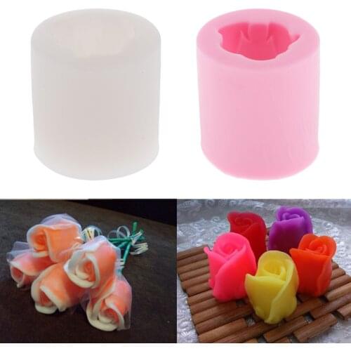 1pcs Rose Shape Mold Candle Cake Soap Making Mould DIY Crafts Jewelry Model