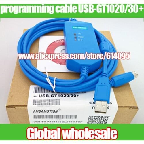 1pcs touch screen programming cable USB-GT1020/30+ / data download cable for Mitsubishi GT1020 / 1030