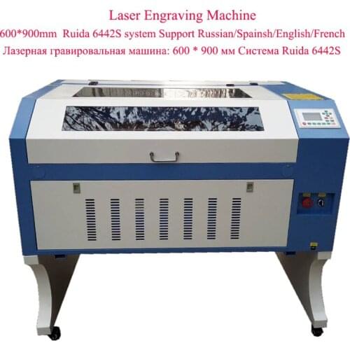 100W TS6090 CO2 Laser Cutting Machine with stepper motor Laser Engraving Machine 600*900mm Ruida system