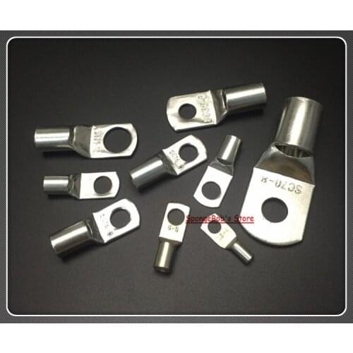 15-30PCS/LOT SC6-5/6/8 SC10-6/8/10 SC16-6/8/10 Tinned Copper Cable lugs Battery Terminals Brand New
