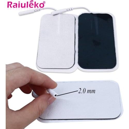 20 Pcs Electrode Pads 5x9cm Plug Stimulator Reusable Tens Electrode Pad For Pulse Digital Acupuncture Therapy Massager Adhesive