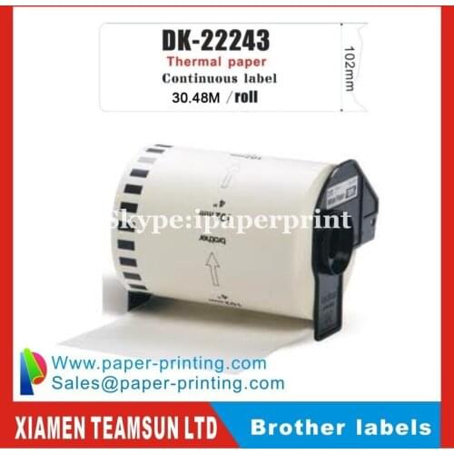 40 Rolls Etiquetas Brother DK-22243 label 102mmX30.48M Compatible With permanent frame QL-1060N TD4000 DK-2243 Label Continuous