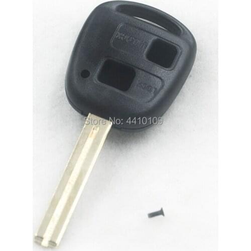 46mm Uncut Blade Remote Key Shell Blank Key Case Replacement For Toyota Land Cruiser Prado Previa 20Pcs/Lot