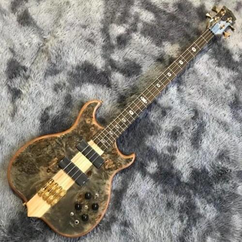 Custom Alem bikBurst Maple Top 4 Strings Bass Guitar