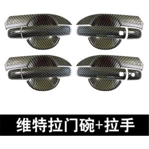 For Suzuki Vitara 2015 2016 2017 2018 Car Accessories ABS Car Door Handles Bowl Cover Trim Door Handle Trim
