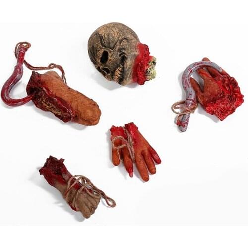 Best Sellers Halloween Terror Prop Draw Hand Foot Hook Imp Head Tricky Scene Haunted House Arrangement Toys